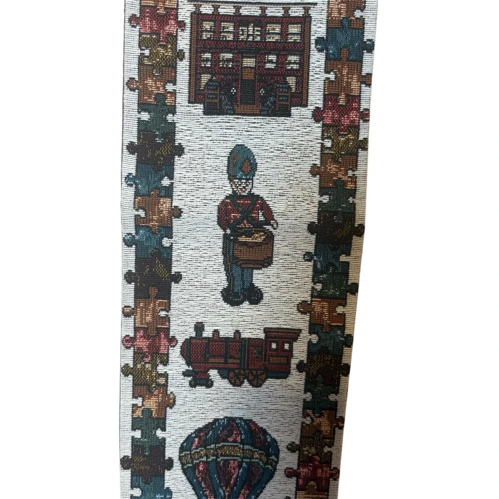 Teddy Bear, Balloon, Train, Toy Soldier, Tapestry Wall Hanging 5.5